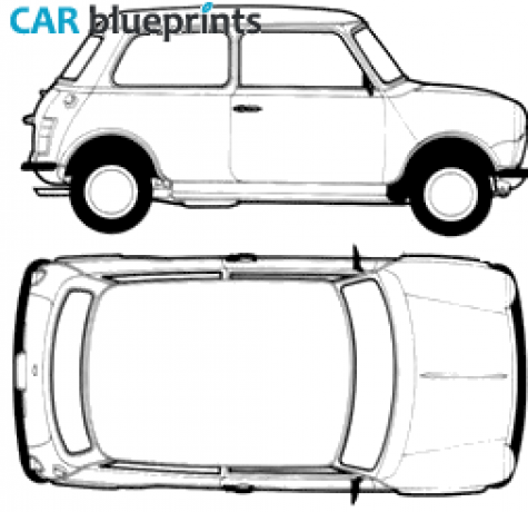 1959 Austin Mini 1000 Hatchback blueprint