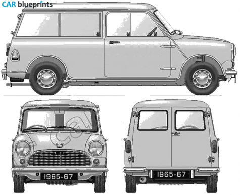 1965 Austin Mini Countryman Van blueprint