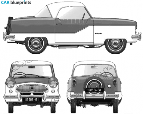 1956 Austin Nash Metropoliten 1500 Cabriolet blueprint