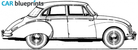 1959 Auto Union 1000S Sedan blueprint