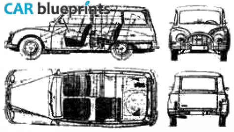 1960 Auto Union 1000 S Universal Wagon blueprint