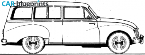 1959 Auto Union 1000S Universal Kombi Wagon blueprint