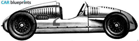 1938 Auto Union D Type OW blueprint