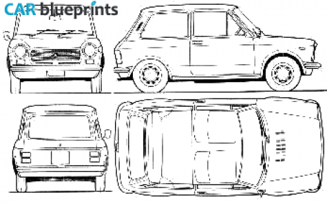 1970 Autobianchi A112 Hatchback blueprint