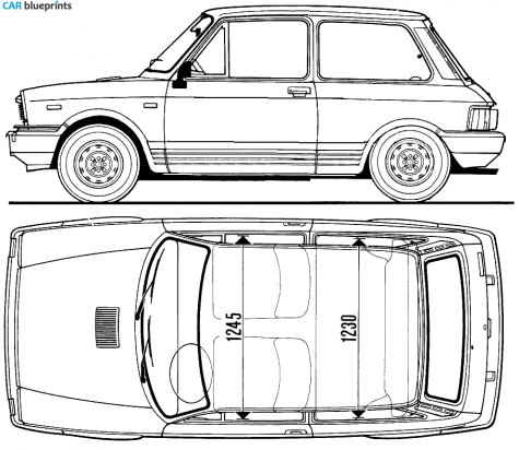 1982 Autobianchi A112 Hatchback blueprint