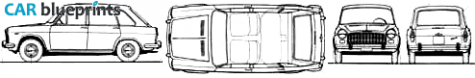 1967 Autobianchi Primula 4-door Sedan blueprint