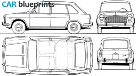 1967 Autobianchi Primula 4-door Sedan blueprint