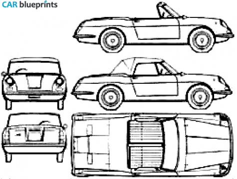 1964 Autobianchi Stellina Spider Cabriolet blueprint