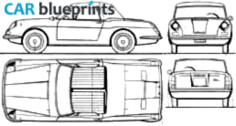 1964 Autobianchi Stellina Spider Cabriolet blueprint