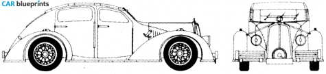 1934 Avions Voisin Aerodyne Sedan blueprint