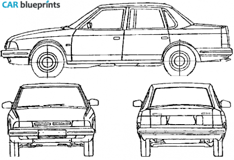 2001 AZLK Moskvich 2142 Knyaz Vladimir Sedan blueprint