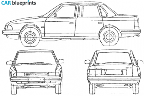 1998 AZLK Moskvich 2142 Kalita Sedan blueprint