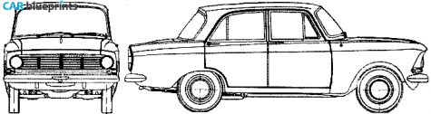 1964 AZLK Moskvich Moskvich 408 Sedan blueprint