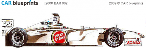 2000 BAR 002 F1 OW blueprint