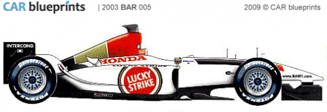 2003 BAR 005 F1 OW blueprint