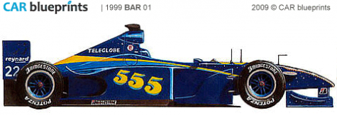 1999 BAR 01 F1 OW blueprint