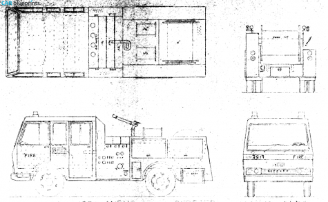 1979 Bedford Angus Fire Truck blueprint