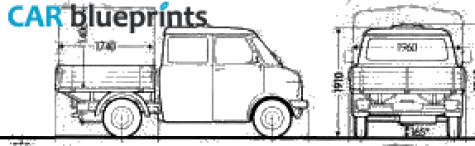 Bedford Blitz Truck blueprint