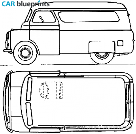 1955 Bedford CA Mk I Van blueprint