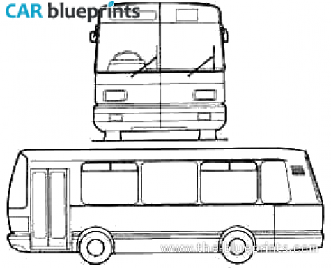 Bedford JJL Bus blueprint