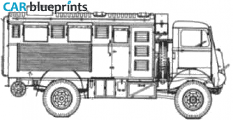 1942 Bedford Radio Truck blueprint