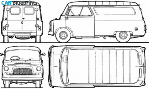 1965 Bedford CA Mk II Van blueprint