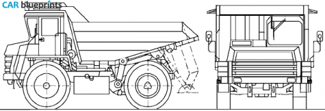 2007 BelAZ 7547 Dump Truck blueprint