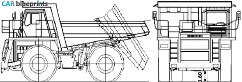 2007 BelAZ 7555 Dump Truck blueprint