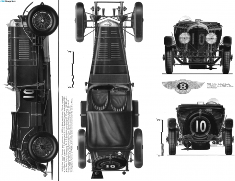 1928 Bentley Le Mans OW blueprint