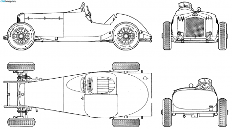 1926 Bentley 4 1/2 Litre Special OW blueprint