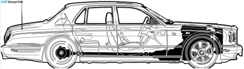 2001 Bentley Arnage Red Label Sedan blueprint