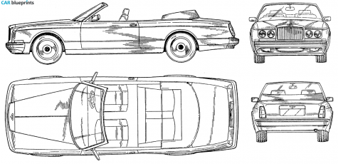 1995 Bentley Azure Cabriolet blueprint