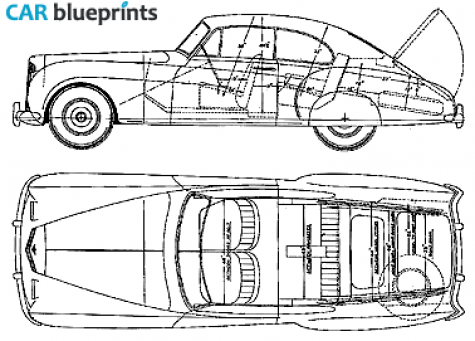 1954 Bentley Continental II Sport Saloon Sedan blueprint