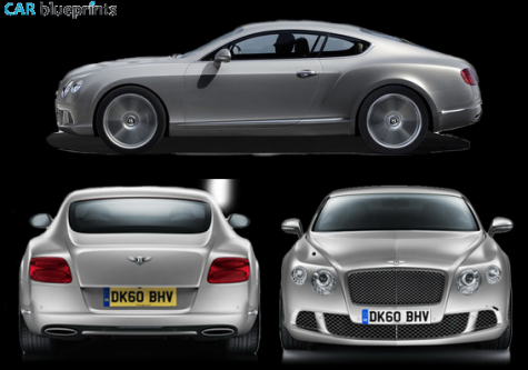 2011 Bentley Continental GT Coupe blueprint