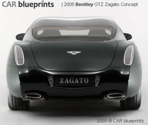 2009 Bentley GTZ Zagato Coupe blueprint