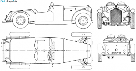 1926 Bentley 4.5 Litre Cabriolet blueprint