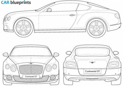 2011 Bentley Continental GT Coupe blueprint