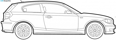 2008 BMW 1-Series E81 3-door Hatchback blueprint