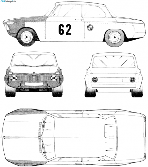 1970 BMW 2002tii Coupe blueprint