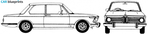 1975 BMW 2002 Tii 2-door Sedan blueprint