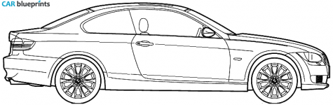 2005 BMW 3-Series E92 Coupe blueprint