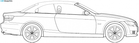 2008 BMW 3-Series E93 Cabriolet blueprint