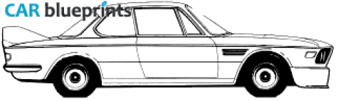 1974 BMW E9 3.0CSL Coupe blueprint