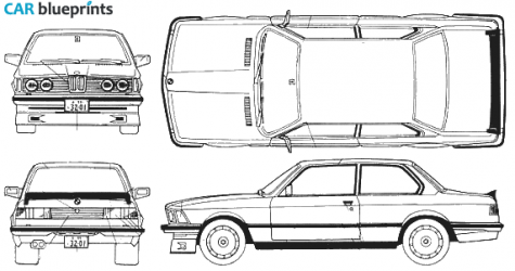 1975 BMW 3-Series E21 320i Coupe blueprint