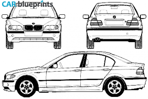 2003 BMW 3-Series E46 330d Sedan blueprint