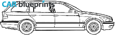 1996 BMW 5-Series E39 Touring Mk IV Wagon blueprint