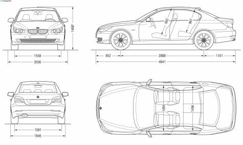 2007 BMW 5-Series E60 Sedan blueprint