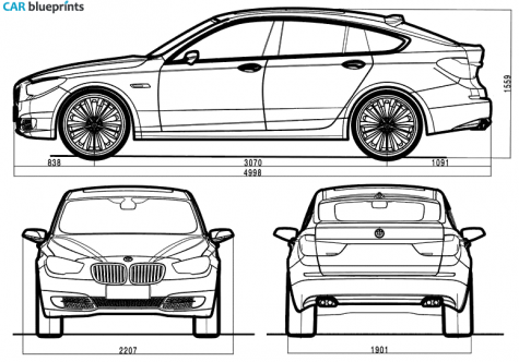 2009 BMW 5-Series GT Concept Hatchback blueprint