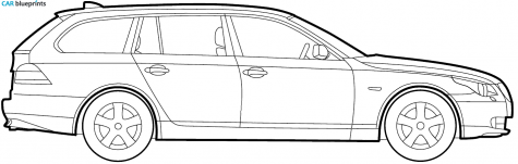 2009 BMW 5-Series E61 Touring Wagon blueprint