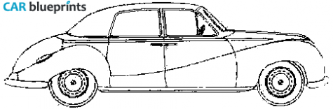 1955 BMW 501 Cabriolet Sedan blueprint